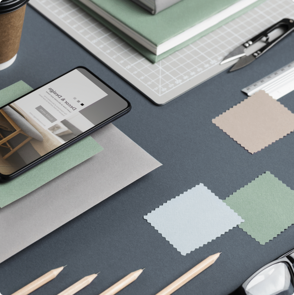 Design tools layed out on a table